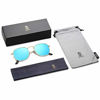 Picture of SOJOS Small Square Polarized Sunglasses for Men and Women Polygon Mirrored Lens SJ1072 with Gold Frame/Blue Mirrored Lens