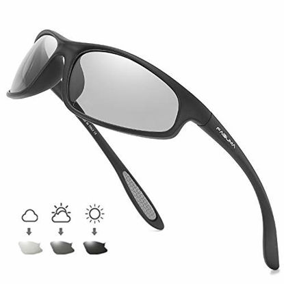 GetUSCart- Polarized Sports Sunglasses for Men Women Youth Baseball Fishing  Cycling Running Golf Motorcycle Tac Glasses UV400 (Black Yellow)