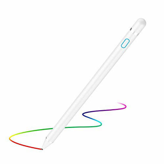 Picture of Domiy Active Stylus Pen for Touch Screens, Rechargeable Pencil Digital Stylus Pen Compatible with iPad and Most Tablet (White)