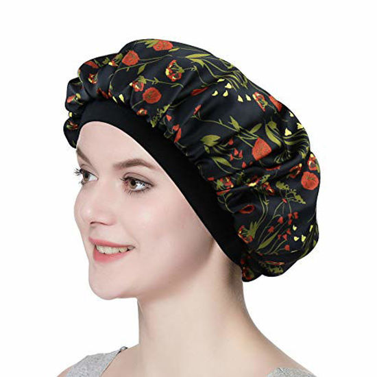 Picture of Satin Nightcap for Sleeping Women Classic Silk Bonnet with Soft Elastic