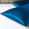 Picture of Love's cabin Silk Satin Pillowcase for Hair and Skin (Teal Blue, 20x40 inches) Slip King Size Pillow Cases Set of 2 - Satin Cooling Pillow Covers with Envelope Closure