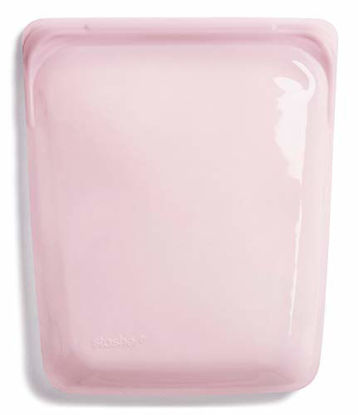 Picture of Stasher 100% Silicone Food Grade Reusable Storage Bag, Rose Quartz (1/2 Gallon) | Reduce Single-Use Plastic | Cook, Store, Sous Vide, Freeze | Leakproof, Dishwasher-Safe, Eco-friendly, Non-Toxic | 64 Oz