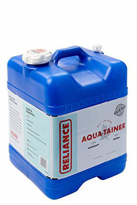 Picture of Reliance Products Aqua-Tainer 7 Gallon Rigid Water Container, Blue, 11.3 Inch x 11.0 Inch x 15.3 Inch