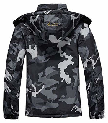 Picture of MOERDENG Women's Waterproof Ski Jacket Warm Winter Snow Coat Mountain Windbreaker Hooded Raincoat