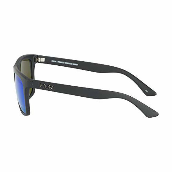 Picture of HUK Eyewear Full Frame, Siwash, 125, Matte Black/Smoke/Blue Mirror