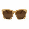 Picture of Womens Boyfriend Style Oversize Horned Rim Thick Plastic Sunglasses (beige brown, 54)