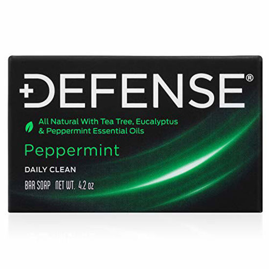 Picture of Defense Soap, Peppermint, 4 Ounce Bar (Pack of 2) - 100% Natural and Herbal Pharmaceutical Grade Tea Tree Oil