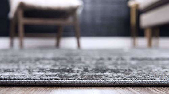 Picture of Unique Loom Sofia Collection Traditional Vintage Dark Gray/Ivory Round Rug (7' 0 x 7' 0)