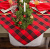 Picture of DII Buffalo Check Collection Classic Tabletop, Table Topper, 40x40, Red & Black