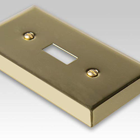 Picture of AMERELLE 163RBR Century Single Rocker Steel Wallplate in Polished Brass