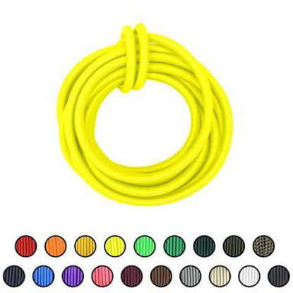Picture of SGT KNOTS Marine Grade Shock Cord - 1000% Stretch, Dacron Polyester Bungee for DIY Projects, Tie Downs, Commercial Uses (3/8", 100ft, NeonYellow)