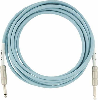 Picture of Fender Original Series Instrument Cable for Electric Guitar, Bass Guitar, Electric Mandolin, Pro Audio - Daphne Blue - 10'