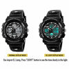 Picture of Kids Digital Watch LED Outdoor Sports 50M Waterproof Watches Boys Children's Analog Quartz Wristwatch with Alarm Wrist Watch - Black