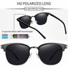 Picture of Joopin Semi Rimless Sunglasses Women Men Polarized Sun Glasses UV Protection (Retro All Black)