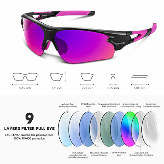 Sports Sunglasses for Men Women Youth Baseball Cycling Running Driving  Fishing Golf Motorcycle Outdoor Glasses UV400