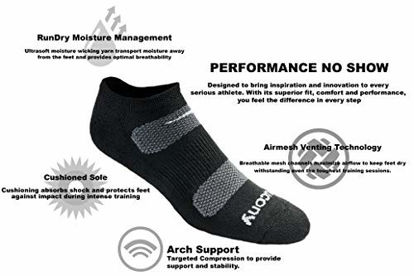 Picture of Saucony Men's Multi-Pack Mesh Ventilating Comfort Fit Performance No-Show Socks, Black (12 Pairs), Shoe Size: 8-12