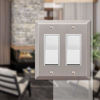 Picture of Amerelle Century Double Rocker Steel Wallplate in Brushed Nickel