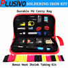 Picture of Soldering Iron Kit - Soldering Iron 60 W Adjustable Temperature, Solder Wire, Tweezers, Soldering Iron Stand, Soldering Iron Tips Set, Desoldering Pump, Solder Wick, Heatshrink Tubes [110 V, US Plug]