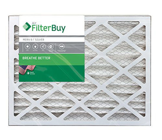 Picture of FilterBuy 12x20x2 MERV 8 Pleated AC Furnace Air Filter, (Pack of 2 Filters), 12x20x2 - Silver