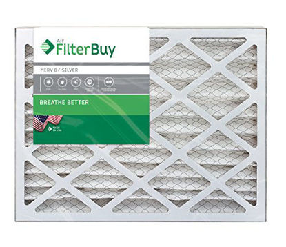 Picture of FilterBuy 13x18x2 MERV 8 Pleated AC Furnace Air Filter, (Pack of 2 Filters), 13x18x2 - Silver