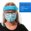 Picture of Salon World Safety 160 Face Shields (40 Packs of 4) - Ultra Clear Protective Full Face Shields to Protect Eyes, Nose and Mouth - Anti-Fog PET Plastic, Elastic Headband - Sanitary Droplet Splash Guard