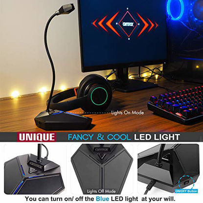 Picture of USB Computer Microphone, Plug &Play Desktop Omnidirectional Condenser PC Laptop Mic,Mute Button with LED Indicator, Compatible with Windows/Mac, Ideal for YouTube,Skype,Recording,Games(1.8m /6ft)