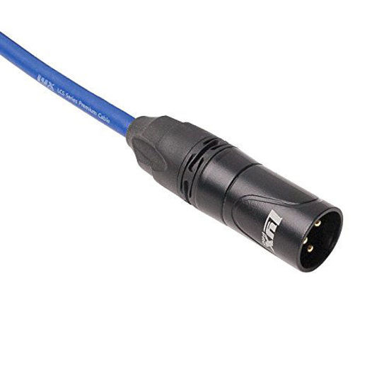 Picture of LyxPro Balanced XLR Cable Premium Series Microphone Cable, Speakers and Pro Devices Cable, 1.5 Ft RA Female- Blue