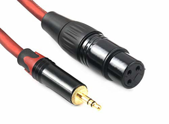 Devinal XLR to 1/8 Female Adapter, Balanced Mini-Jack(3.5mm) Female to  Microphone Cable, 3.5mm Stereo TRS to XLR Female Transforming Cord Converter
