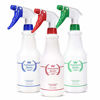 Picture of Uineko Plastic Spray Bottle (3 Pack, 24 Oz, 3 Colors) Heavy Duty All-Purpose Empty Spraying Bottles Leak Proof Commercial Mist Water Bottle for Cleaning Solutions Plants Pet with Adjustable Nozzle