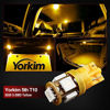 Picture of Yorkim 194 LED Bulbs Amber Super Bright 5th Generation, T10 LED Bulbs, 168 LED Bulb, W5W LED Bulbs for Car Interior Dome Map Door Courtesy License Plate Lights W5W 2825, Pack of 10