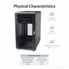 Picture of StarTech.com 22U Server Rack Cabinet with secure locking door - 4 Post Adjustable Depth (5.5" to 28.7") - 1768 lb capacity - 19 inch Portable Network Equipment Enclosure on wheels/casters (RK2236BKF)