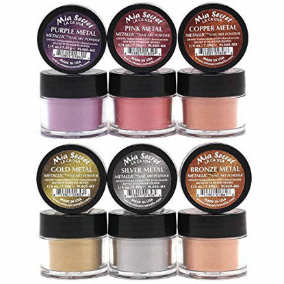 Picture of Mia Secret -Metallic Nail Acrylic Powder set of 6