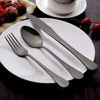 Picture of Black Silverware Set, LIANYU 20 Piece Stainless Steel Flatware Cutlery Set for 4, Mirror Finish, Dishwasher Safe