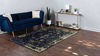 Picture of Unique Loom Sofia Collection Traditional Vintage Area Rug, 8' x 11', Navy Blue/Yellow