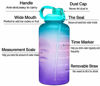 Picture of Giotto Large 1 Gallon/128oz (When Full) Motivational Water Bottle with Time Marker & Straw, Leakproof Tritan BPA Free for Fitness, Gym and Outdoor Sports-Purple/Pink/Green Gradient