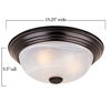 Picture of 1257L-ORB-AL Flushmount Ceiling Light Oil Rubbed Bronze 3 Light 15" Fixture