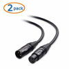 Picture of Cable Matters 2-Pack Premium XLR to XLR Microphone Cable 6 Feet