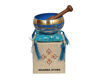 Picture of Tibetan Singing Bowl Set By Dharma Store - With Traditional Design Tibetan Buddhist Prayer Flag - Handmade in Nepal (Blue with box)