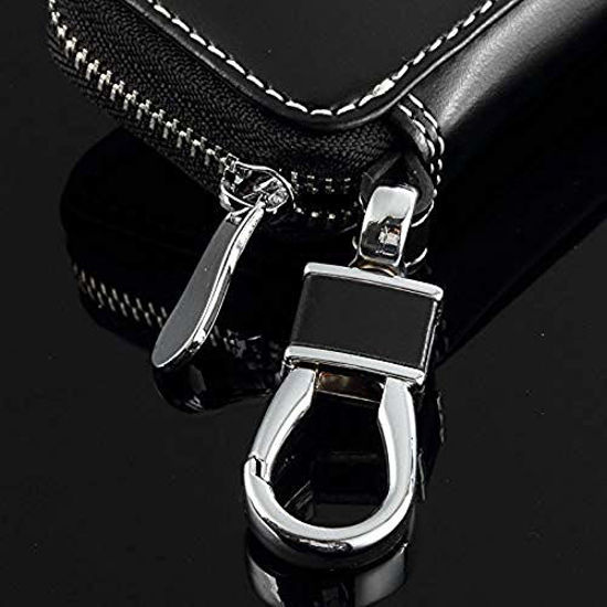 Genuine Leather Car Key Holder Zipper Keychain