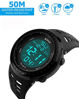 Picture of Digital Sports Watch Water Resistant Outdoor Easy Read Military Back Light Black Big Face Men's 1167