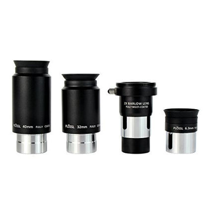 Picture of SVBONY Telescope Eyepiece Set Telescope Accessory Set with 2x Barlow Lens 4 Element Plossl Design 6.3mm 32mm 40mm for Astronomical Telescopes