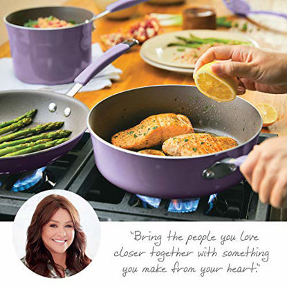 Picture of Rachael Ray Cucina Nonstick Cookware Pots and Pans Set, 12 Piece, Lavender