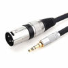 Picture of TISINO 3.5mm to XLR Cable Unbalanced 1/8 inch Mini Stereo Jack to XLR Male Adapter Microphone Cord - 1.6ft/50cm