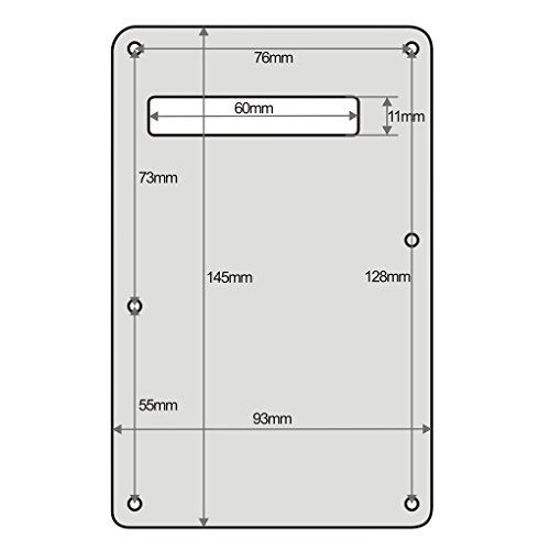 Picture of IKN SSS 11 Hole Strat Guitar Pickguard Tremolo Cavity Cover Backplate with Screws for Fender USA/Mexican Standard StratGuitar Part, 1Ply Cream