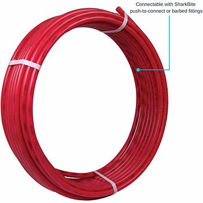 Picture of SharkBite U860R300 PEX Pipe 1/2 Inch, Flexible Water Tube, Pot, RED, 300 Ft