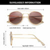 Picture of DUSHINE Small Round Double Bridge Sunglasses For Women Men Polarized 100% UV Protection