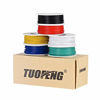 Picture of TUOFENG 22AWG PVC Electrical Wire Kit- 6 Different Colored 30 Feet spools- 22 Gauge Stranded Wire- Tinned Copper Hookup Wire Kit for DIY DC