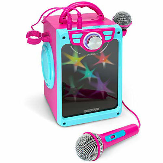 Pink childrens cheap karaoke machine