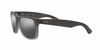 Picture of Ray-Ban Unisex-Adult RB4165 Justin Sunglasses, Rubber Grey & Grey Transparent/Silver Gradient Mirror, 51 mm