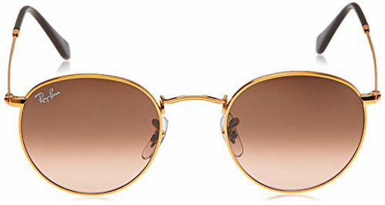 Ray ban round metal shiny hot sale light bronze